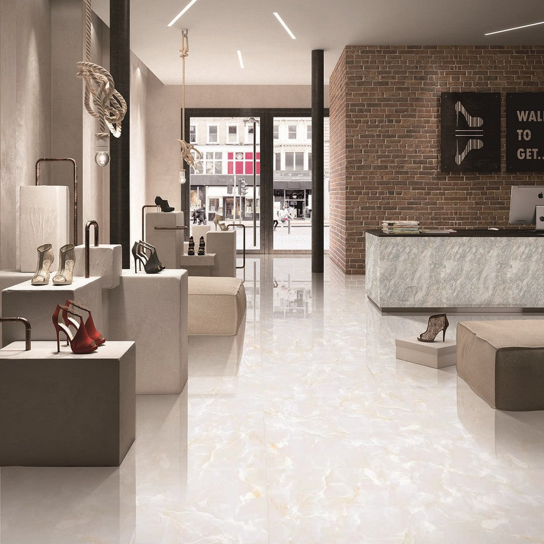 Kertiles-Snow-48-x-48-Rectified-Polished-Porcelain-Tile-Bianco