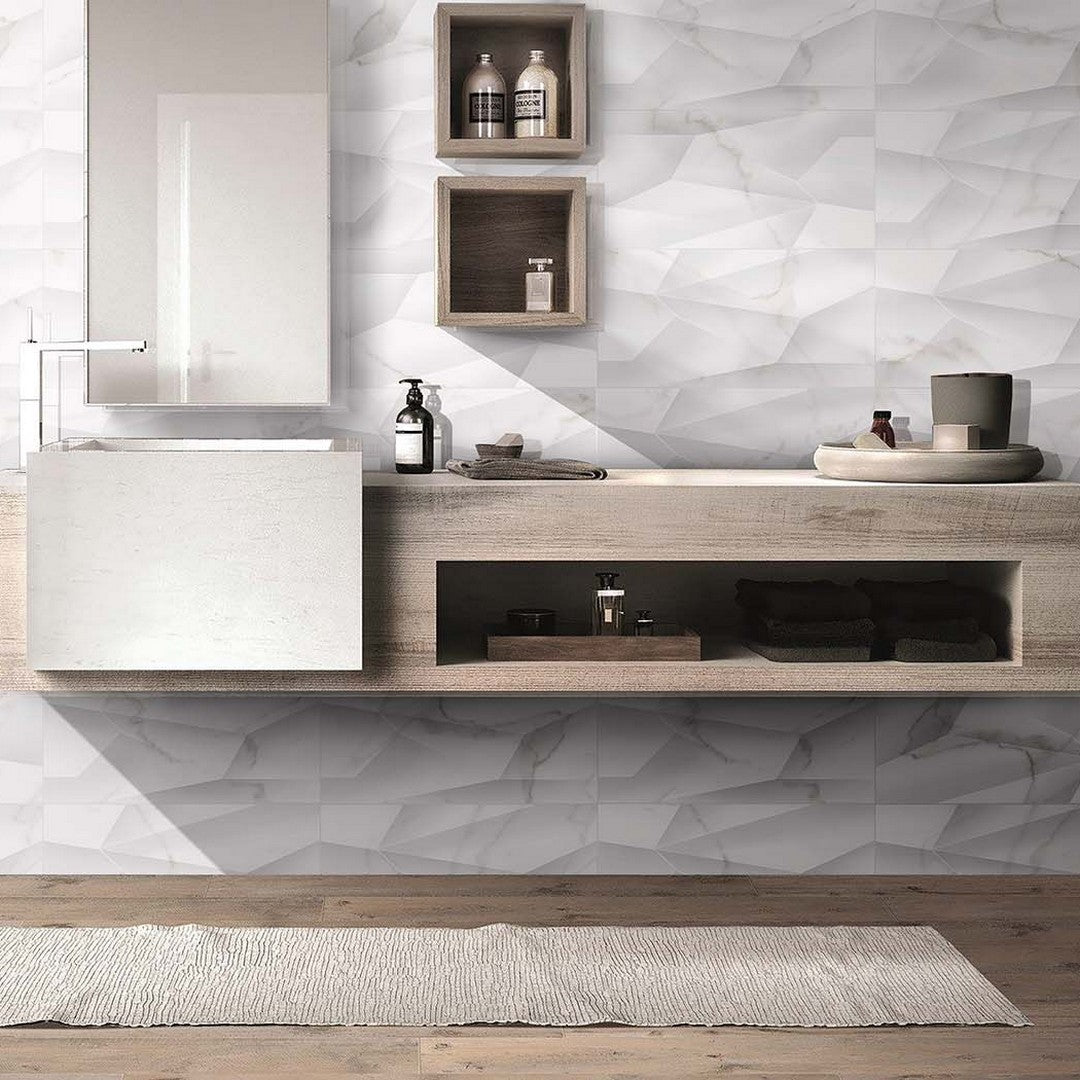 Kertiles-Marble-Calacatta-12-x-24-Rectified-Glossy-Porcelain-Tile-Calacatta-Dune