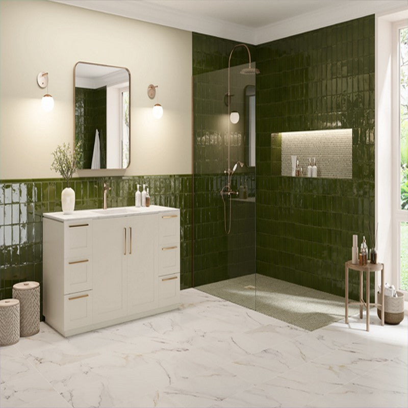 Maniscalco-Stone-Kaleidoscope-3-x-6-Glossy-Ceramic-Tile-Green-Turtle