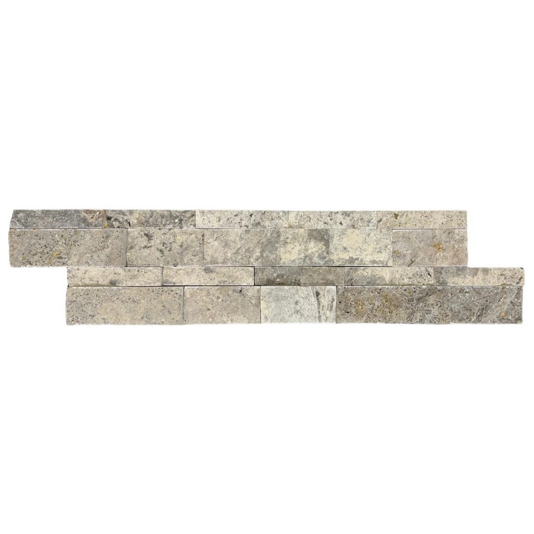 Keystone Nordic Silver 6" x 24" Natural Ledger Stone Mosaic