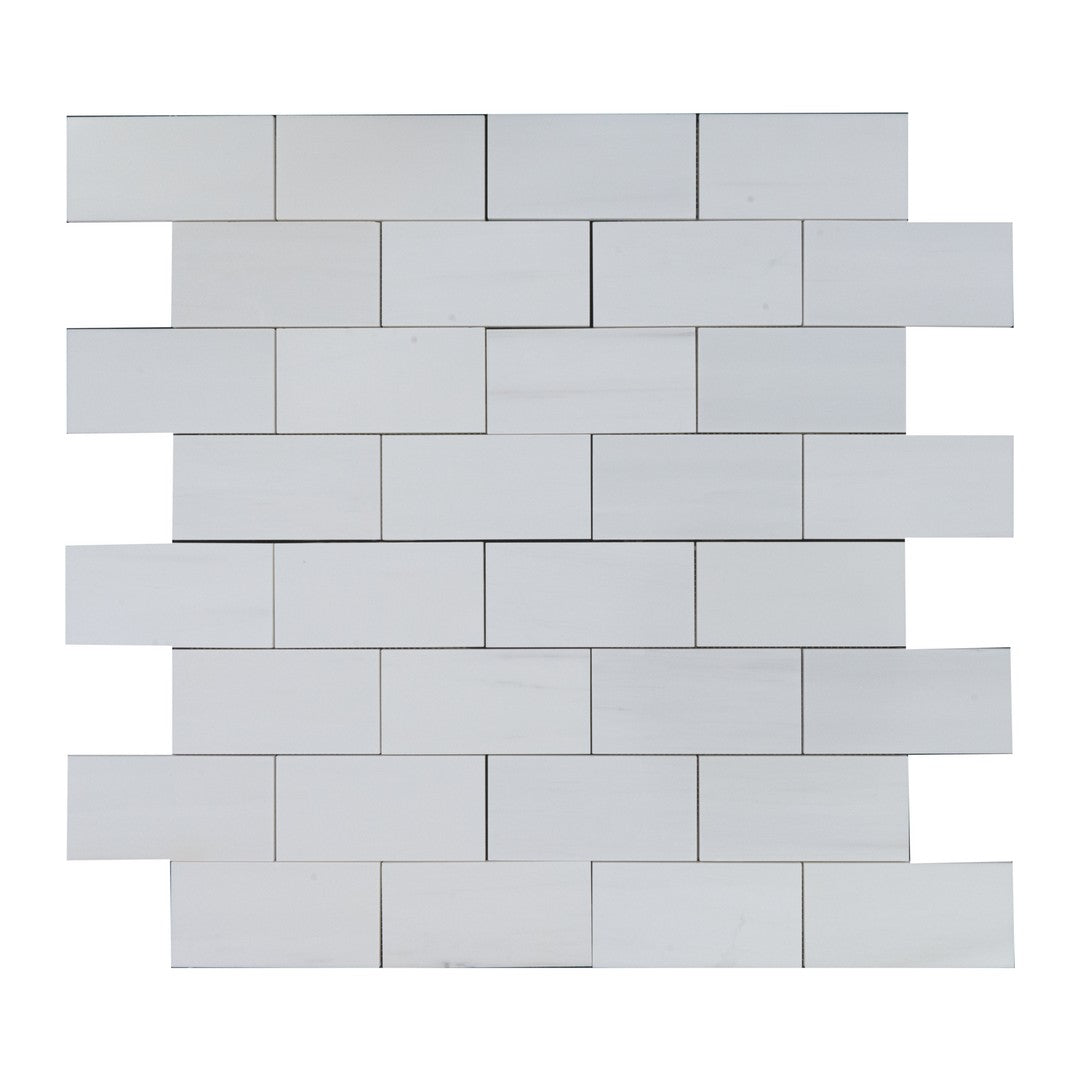 Keystone Dolomite 12" x 12" Polished Marble Brick 3x6" Mosaic
