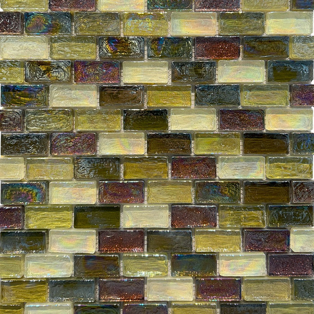 Keystone-Luster-12"-x-12"-Glass-1x2"-Mosaic-Honey-Dew