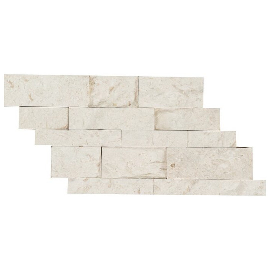 Keystone Shell Beach 7" x 12" Split Face Natural Stone Panel Mosaic