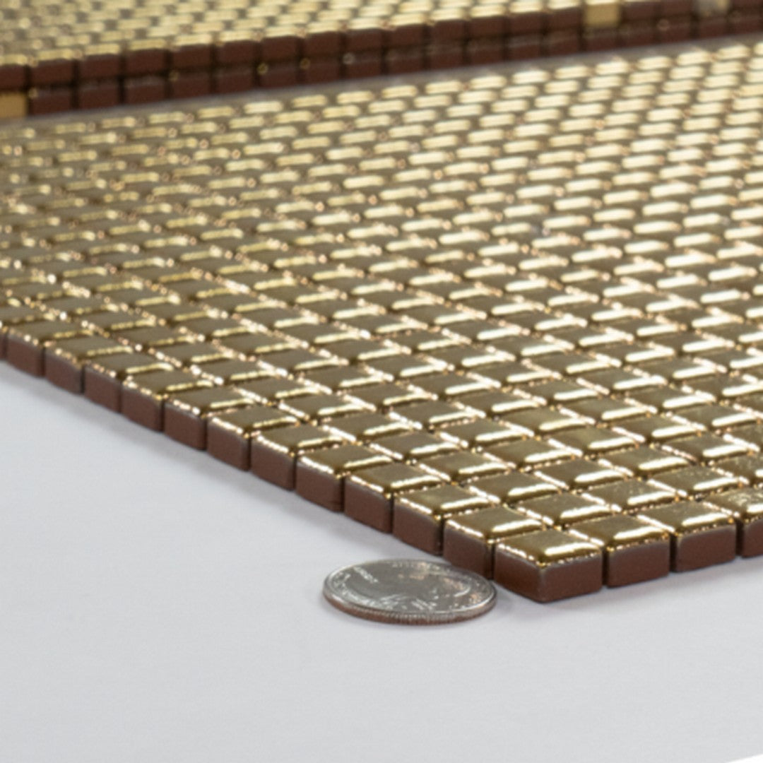 Keystone-Metallica-12"-x-12"-Matte-Porcelain-Mosaic-Oro4000