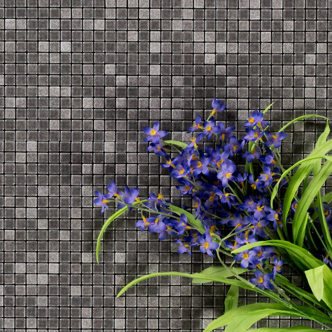 Keystone-Anthologhia-12"-x-12"-Semi-Gloss-Porcelain-Mosaic-Plumbago