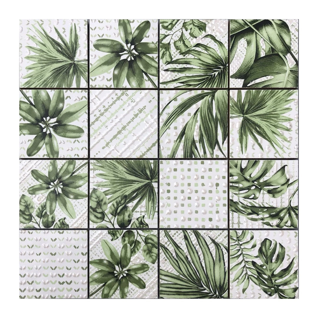 Keystone Garden 12" x 12" Glossy Porcelain Mosaic