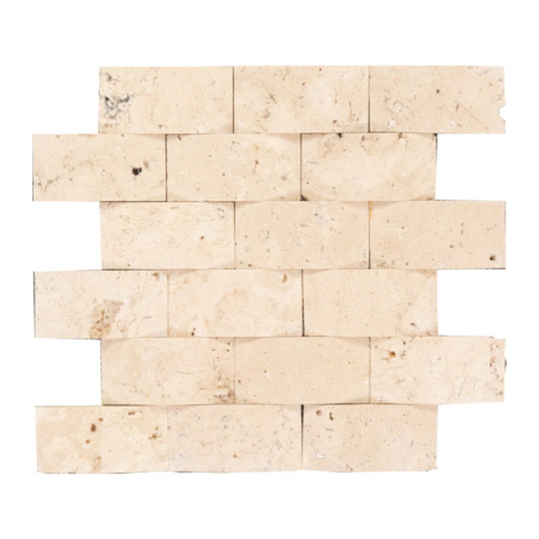 Keystone Extra Light 12" x 12" Honed Braid Natural Stone Mosaic