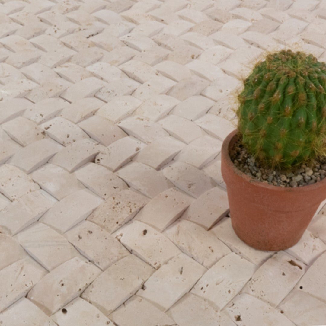 Keystone-Extra-Light-12"-x-12"-Honed-Natural-Stone-Herringbone-Mosaic-Extra-Light