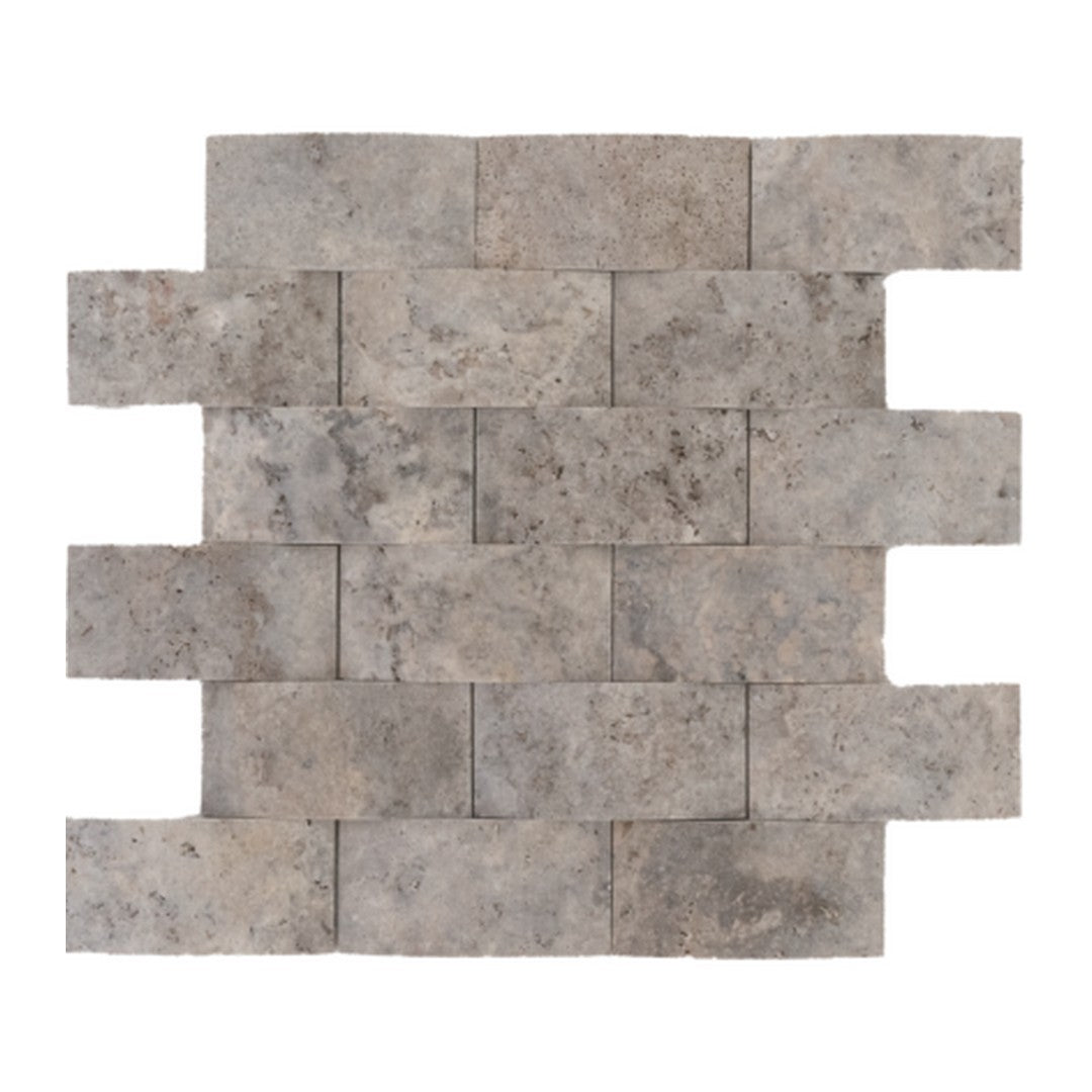 Keystone Nordic Silver 12" x 12" Honed Braid Natural Stone Mosaic