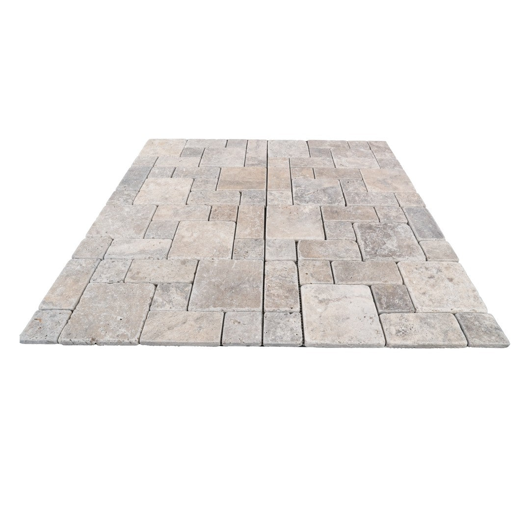 Keystone-Nordic-Silver-12"-x-12"-Tumbled-Natural-Stone-Mini-Pattern-Mosaic-Nordic-Silver