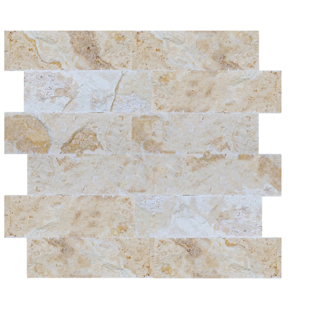 Keystone Tiramisu 4" x 12" Split Face Natural Stone Mosaic