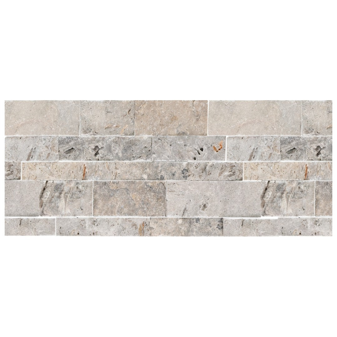 Keystone Nordic Silver 7" x 12" Split Face Natural Stone Mosaic