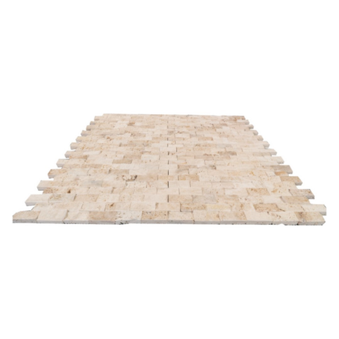 Keystone-Tiramisu-12"-x-12"-Split-Face-Natural-Stone-1x2"-Mosaic-Tiramisu