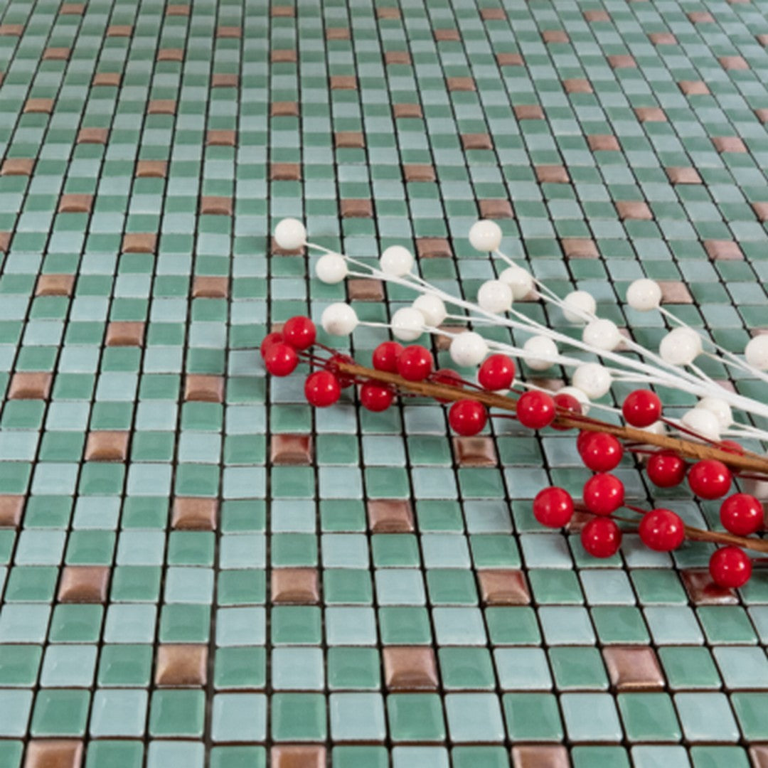 Keystone-Trio-12"-x-12"-Glossy-Porcelain-Mosaic-Aquamarine