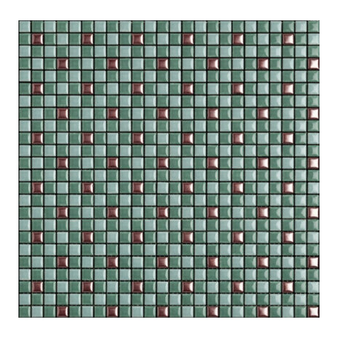 Keystone Trio 12" x 12" Glossy Porcelain Mosaic