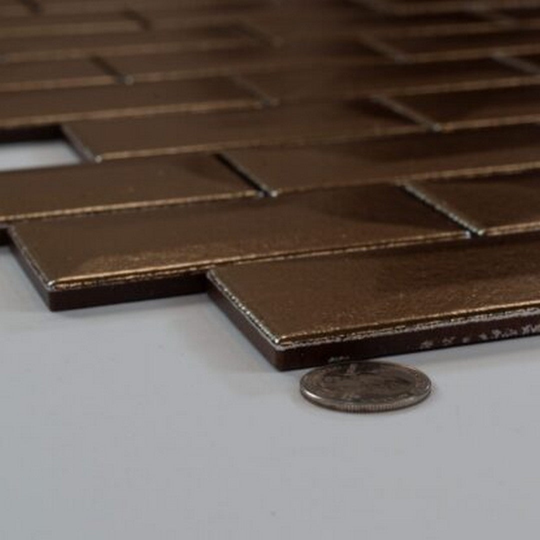 Keystone-Libra-12"-x-12"-Polished-Porcelain-Wall-Mosaic-Bronze