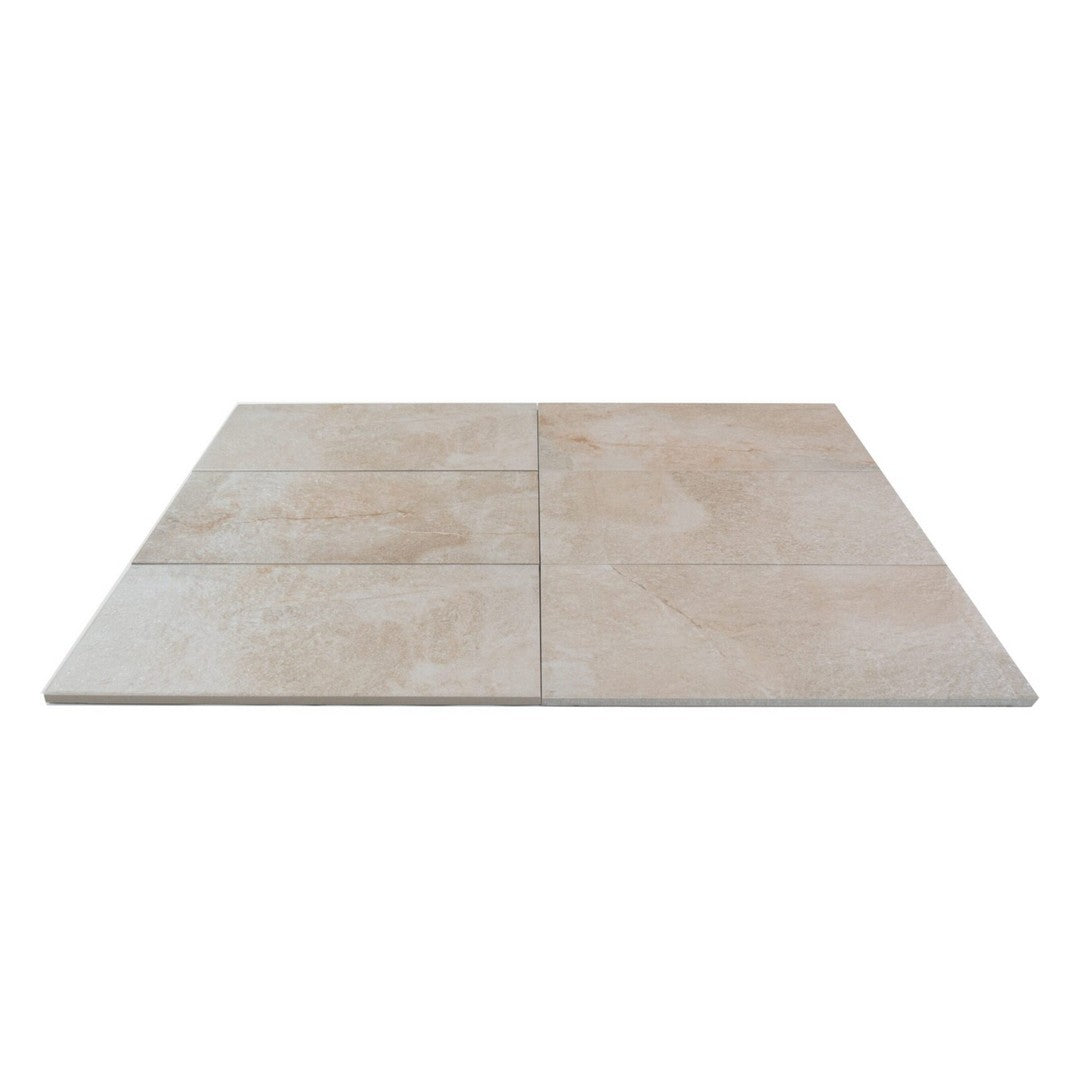 Keystone-Saxum-6"-x-12"-Textured-Porcelain-Pool-Tile-Beige