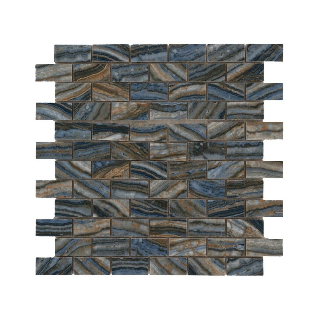 Keystone Onyx Blue 12" x 12" Polished Porcelain Mosaic