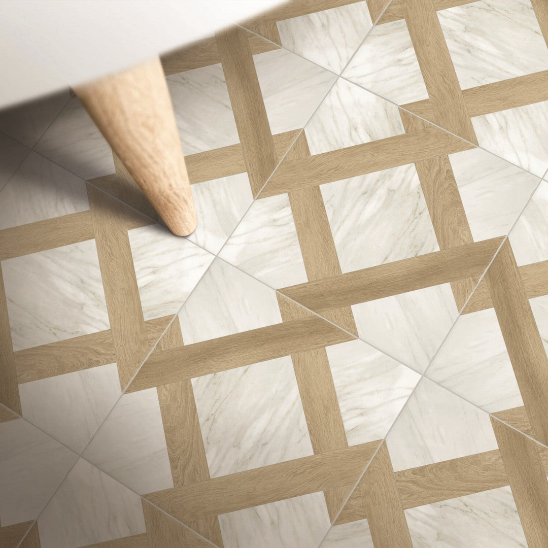 Keystone-Marble-&-Wood-10"-x-10"-Matte-Porcelain-Floor-Tile-Decoro-1