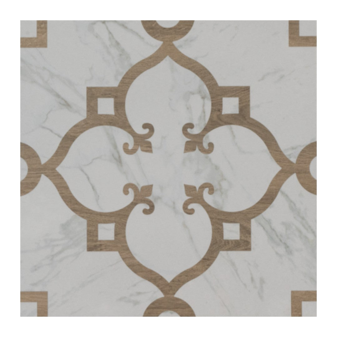 Keystone Marble & Wood 10" x 10" Matte Porcelain Floor Tile