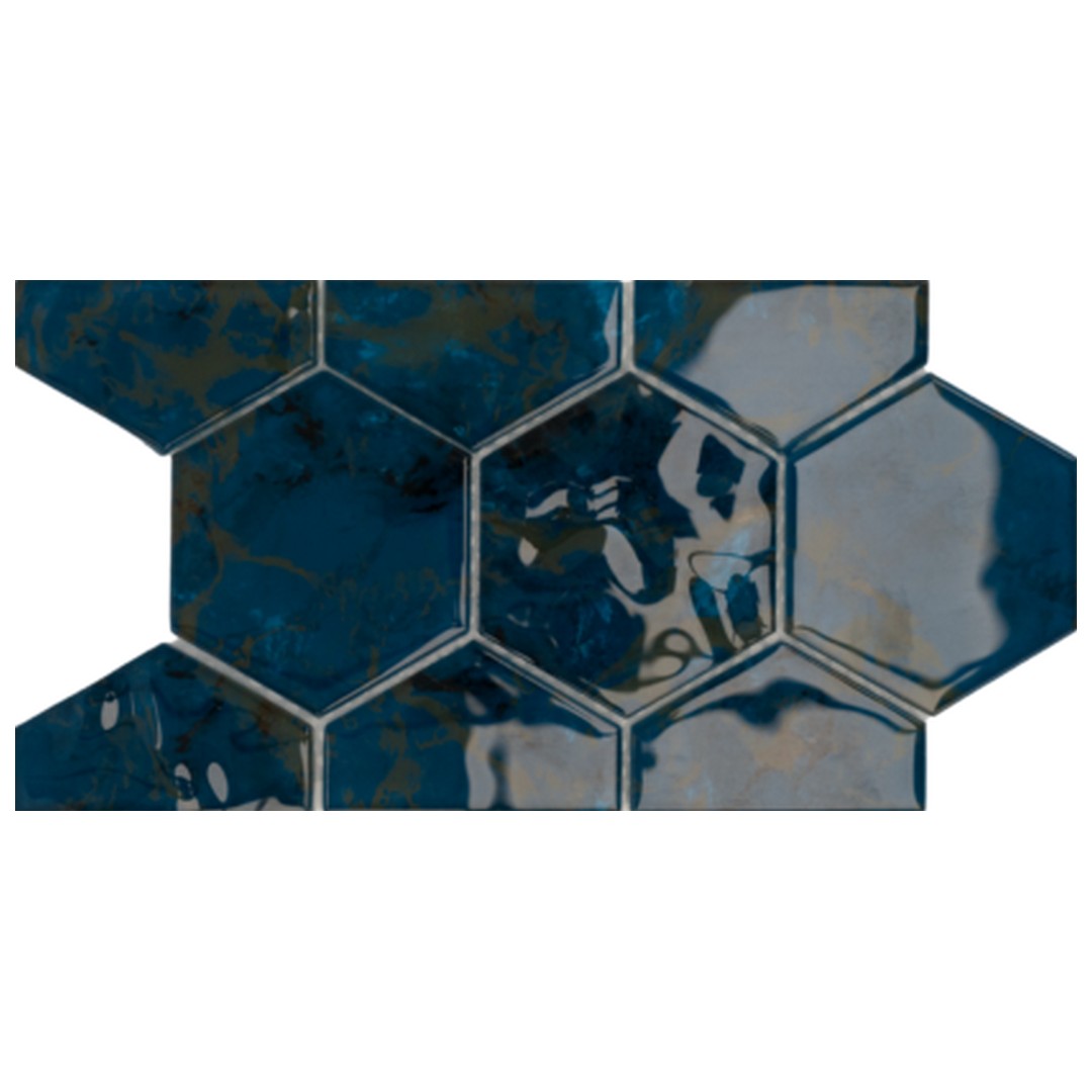 Keystone Hexagon 12" x 12" Glass 3" Hexagon Mosaic