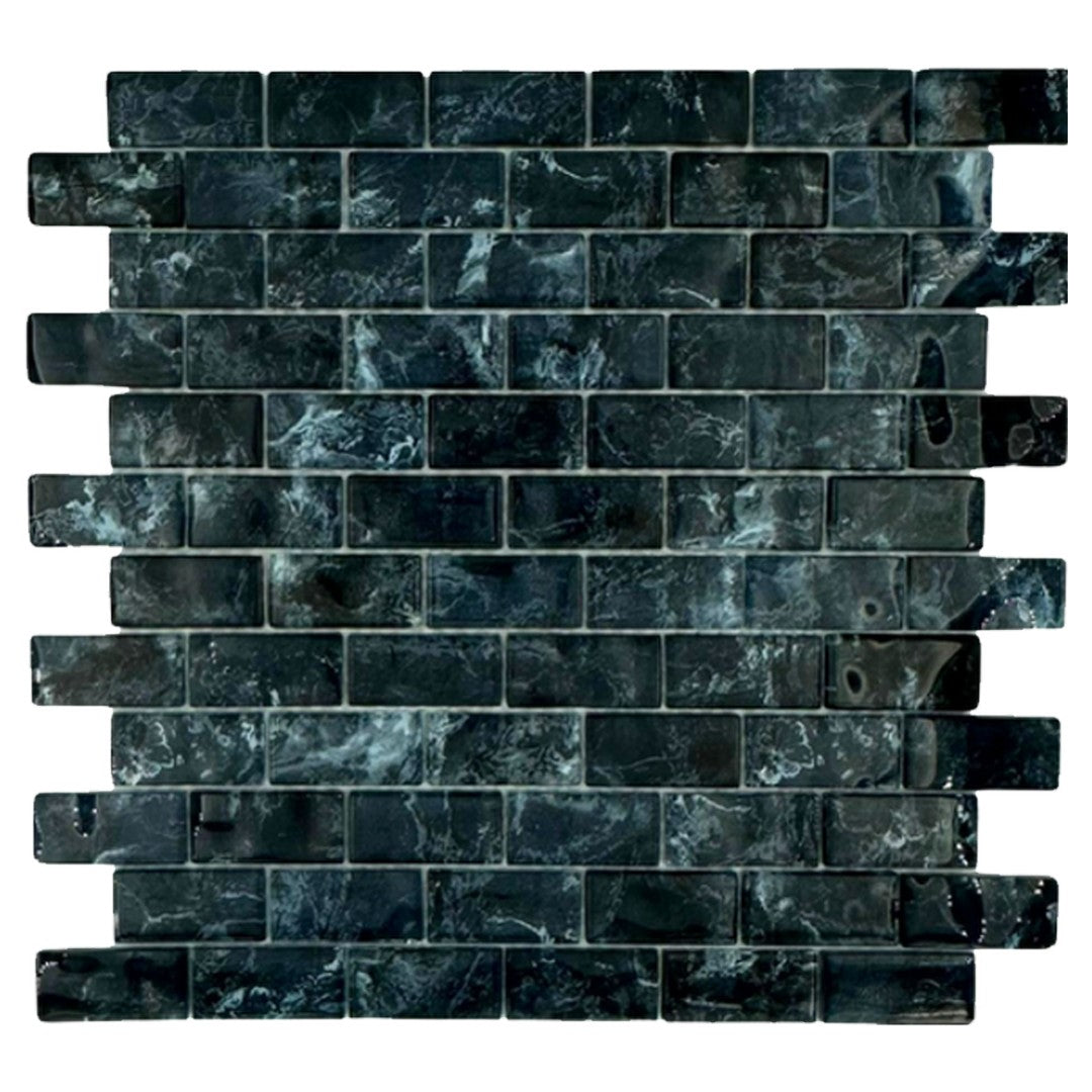 Keystone Midnight 12" x 12" Glass Mosaic