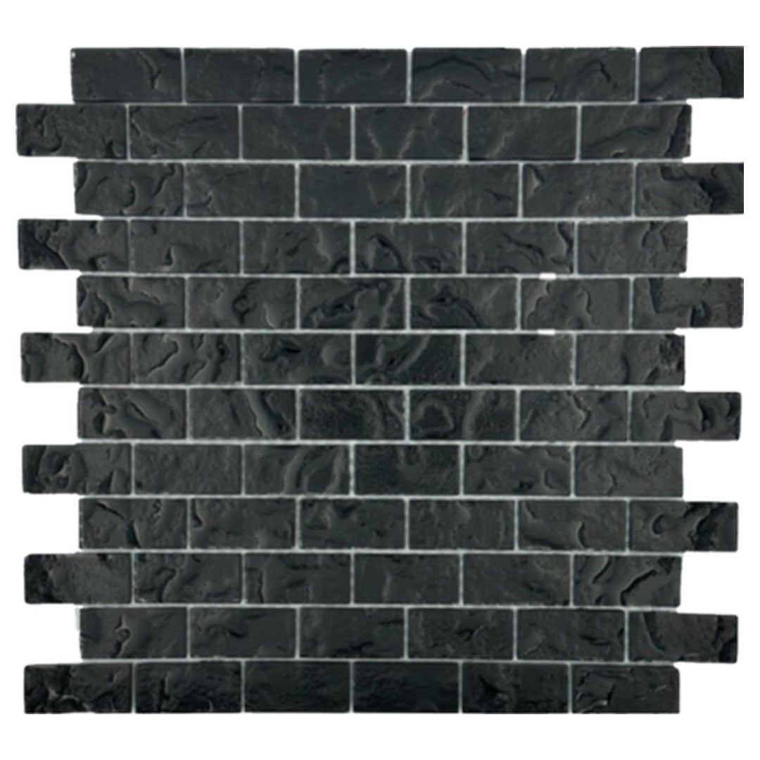 Keystone Dark Matter 12" x 12" Glass Mosaic