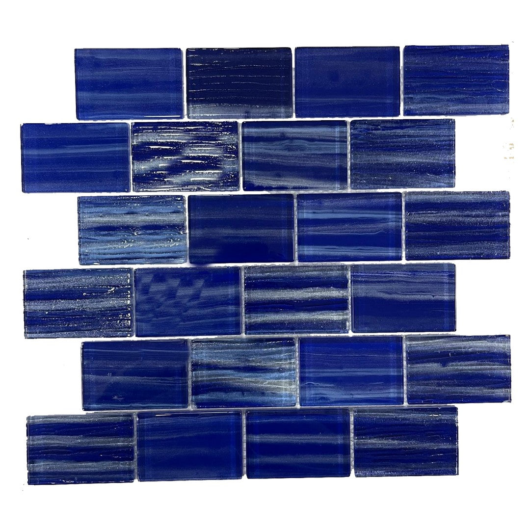 Keystone Blue 12" x 12" Glass Mosaic