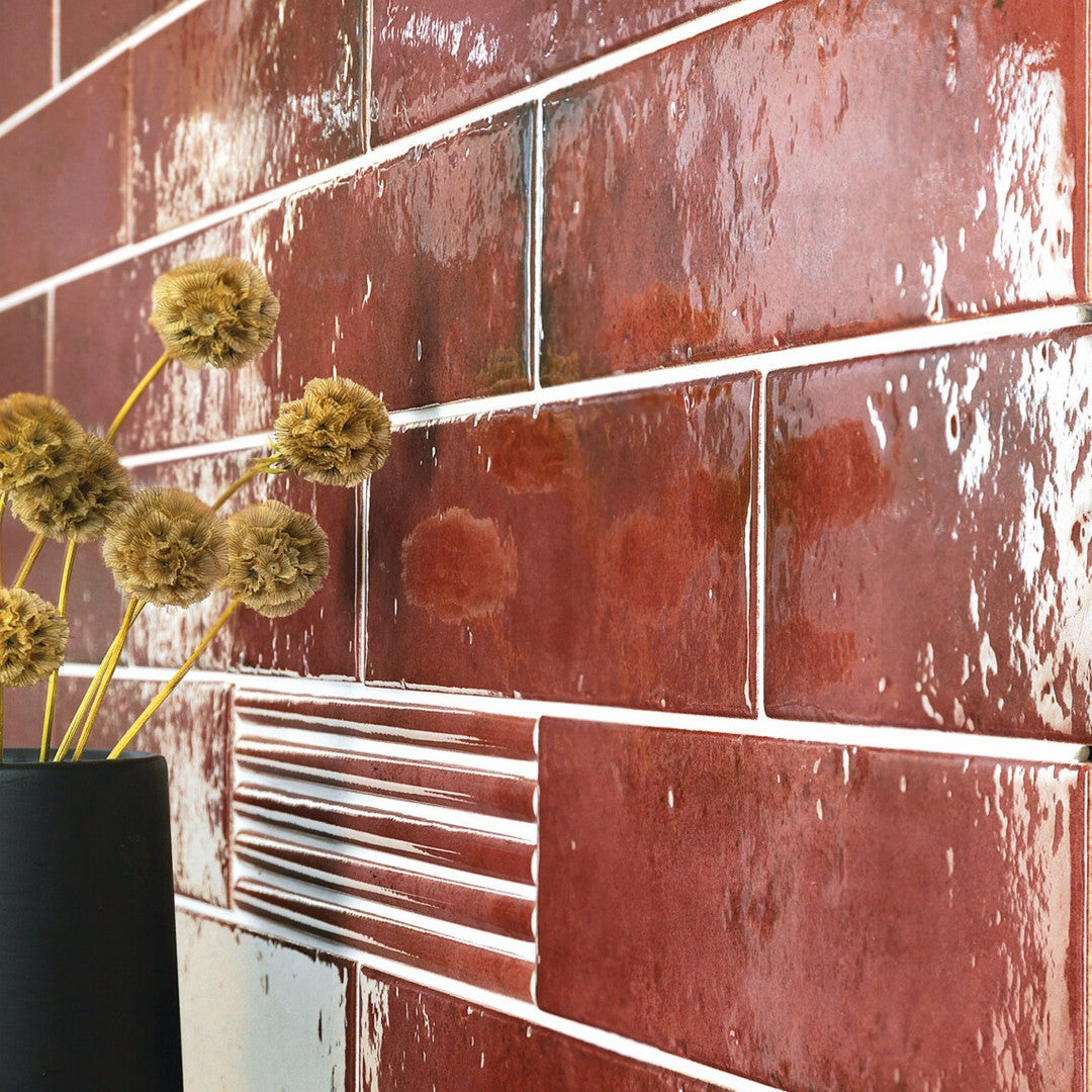 Keystone-Oxida-3"-x-12"-Glossy-Porcelain-Wall-Tile-Red