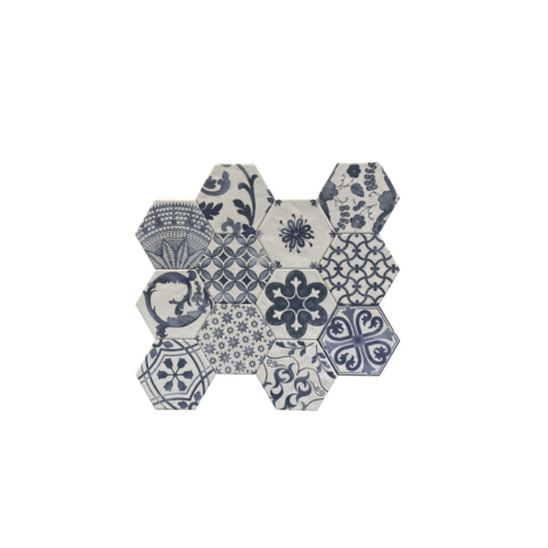 Keystone Examatt Decora 6" Matte Porcelain Hexagon Tile