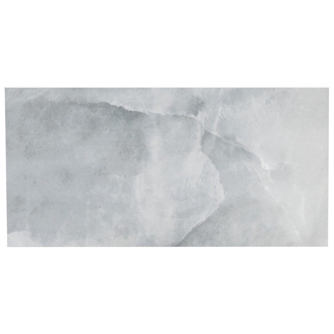 Keystone Onyx Grey 12" x 24" Polished Porcelain Floor Tile