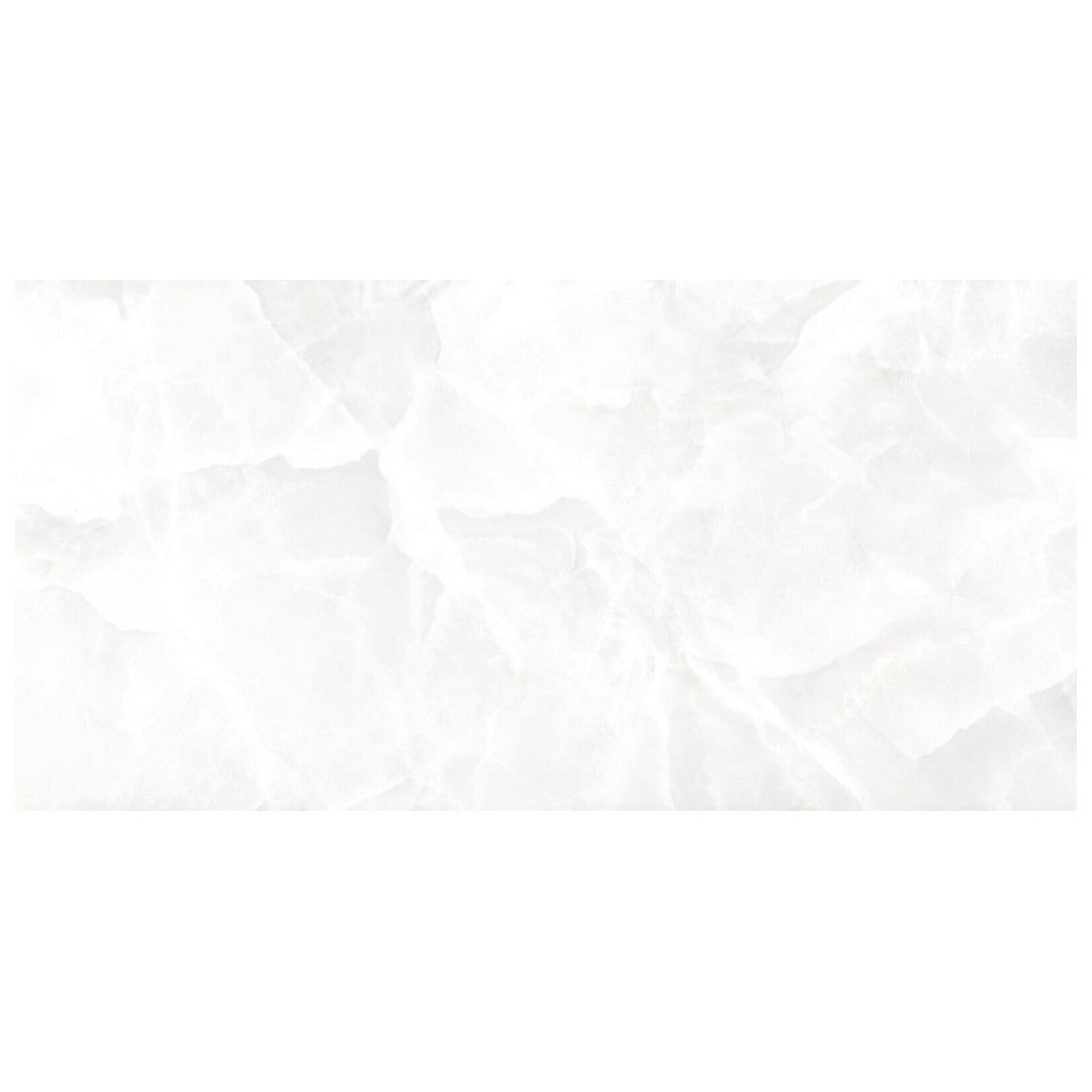 Keystone Onyx White 24" x 48" Polished Porcelain Floor Tile