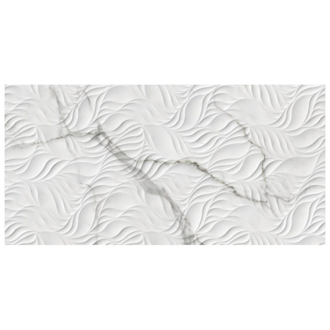 Keystone Leaves 12" x 24" Polished Ceramic Wall Tile