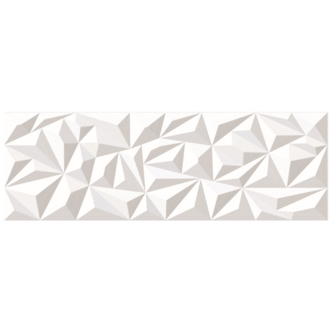 Keystone Blanco Deco 12" x 36" Brillo Ceramic Wall Tile