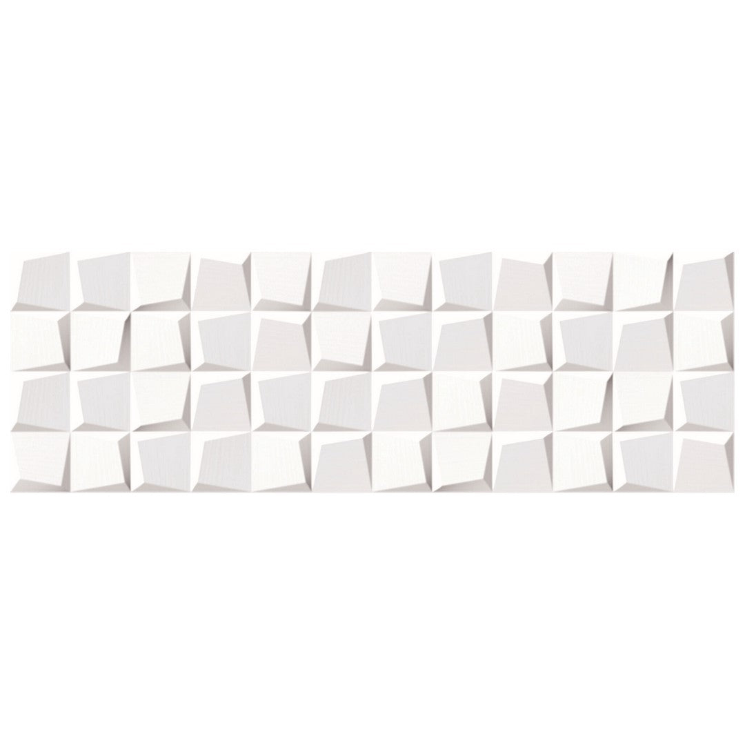 Keystone Blanco Deco 12" x 36" Brillo Ceramic Wall Tile