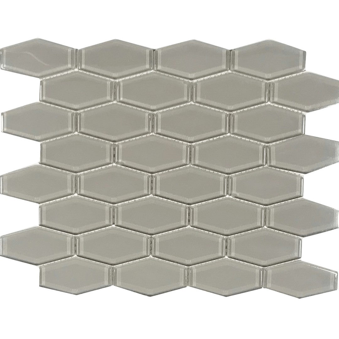 Tesoro Earth 9.5" x 11.5" Glossy Hexagon Glass Mosaic
