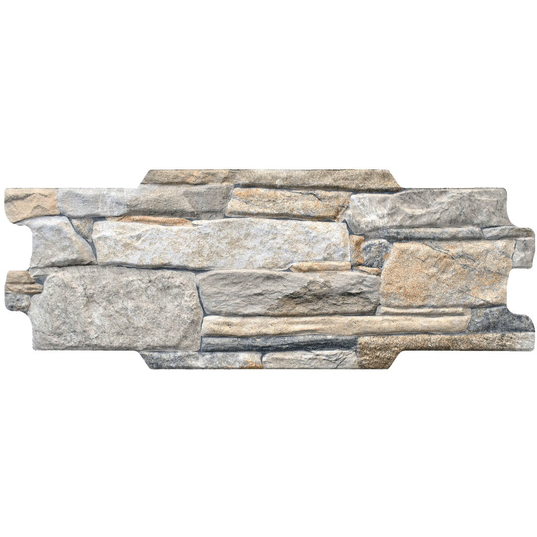 Tesoro Vulcani 6.5" x 15.75" Pressed Matte Porcelain Ledgerstone