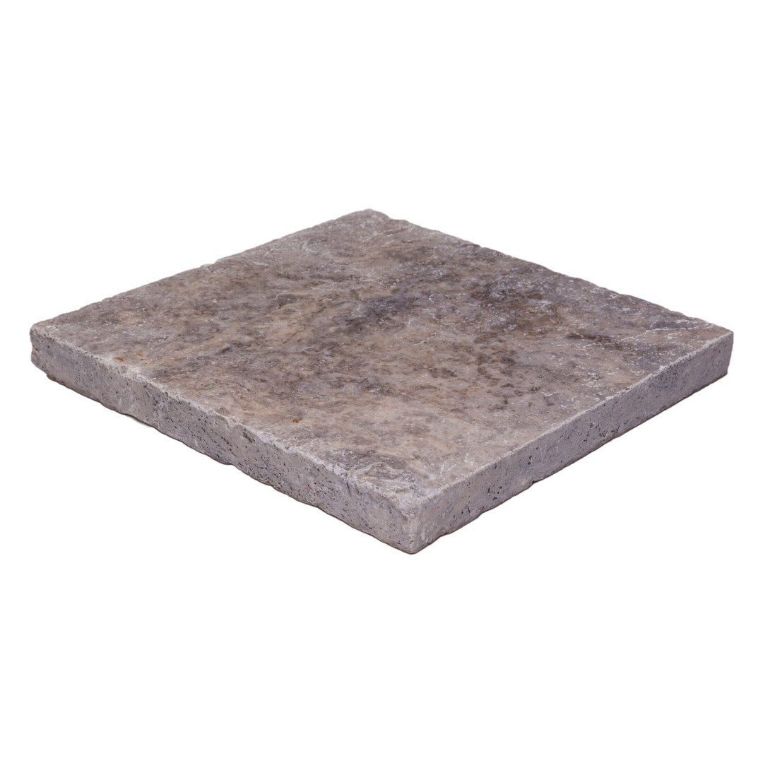 Keystone-Nordic-Silver-12"-x-12"-Tumbled-Travertine-Paver-Nordic-Silver