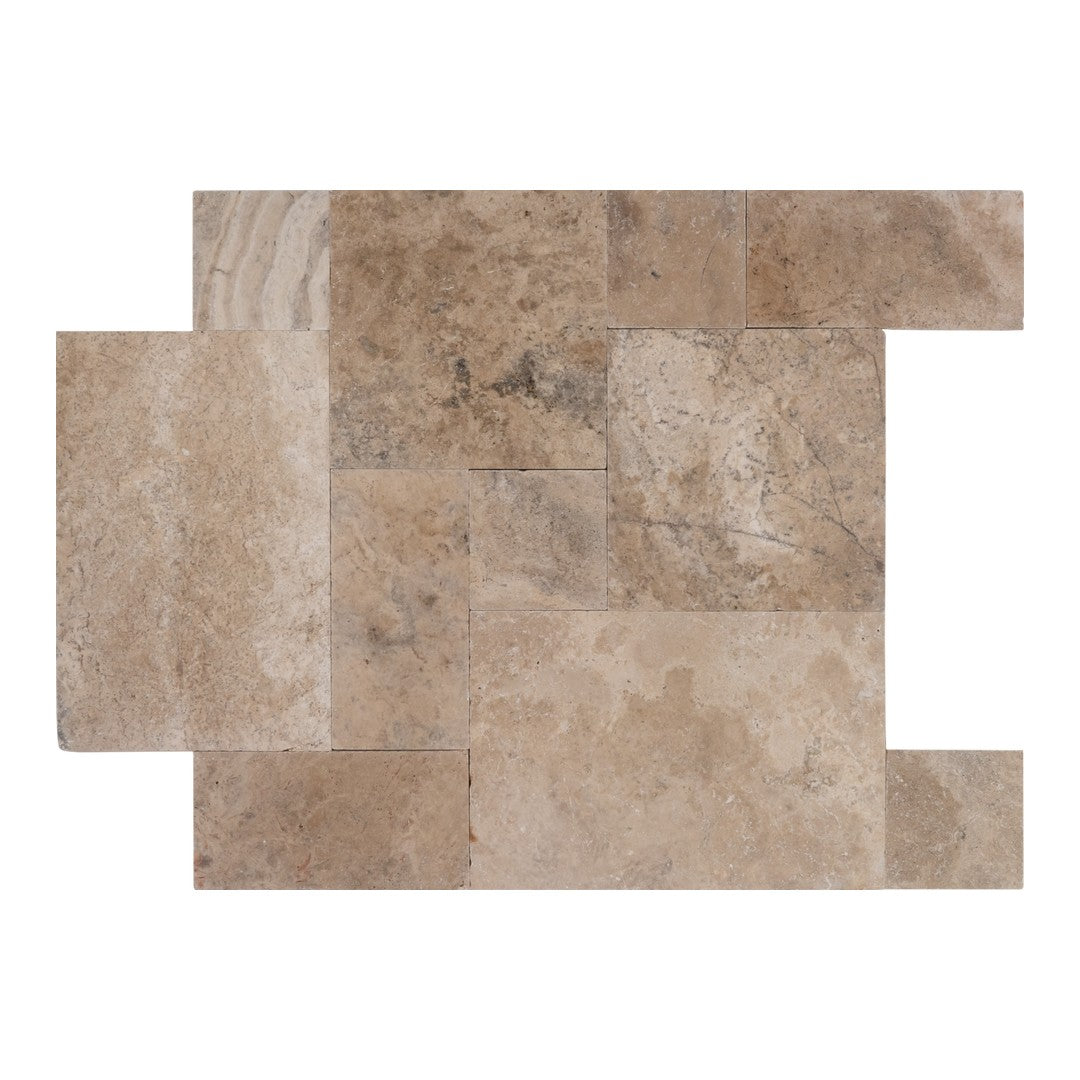 Keystone Colorado Tumbled Travertine Versailles Pattern Paver