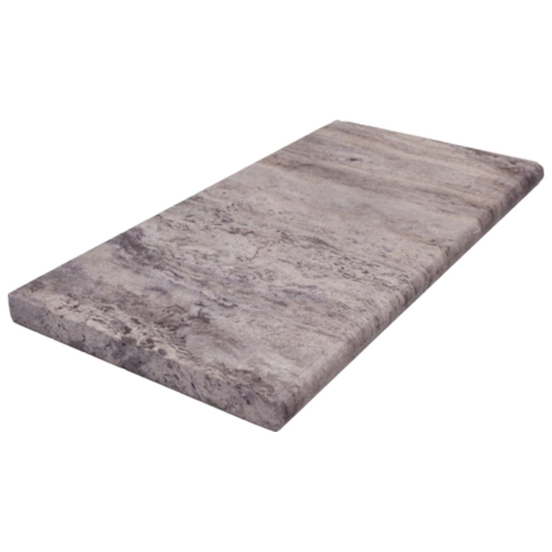 Keystone-Nordic-Silver-12"-x-24"-Travertine-Bullnose-Coping-Nordic-Silver