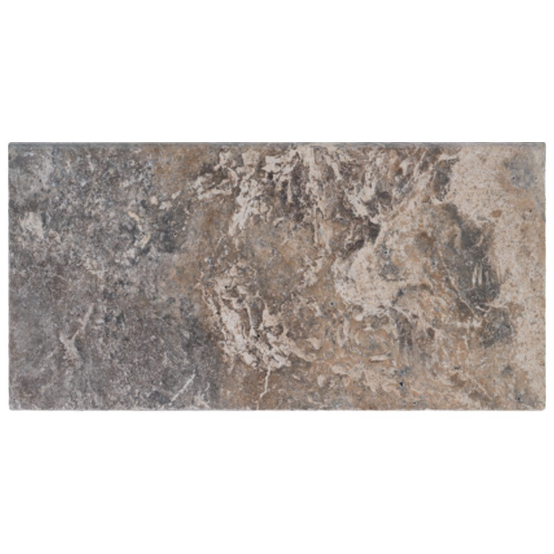 Keystone Nordic Silver 12" x 24" Travertine Bullnose Coping