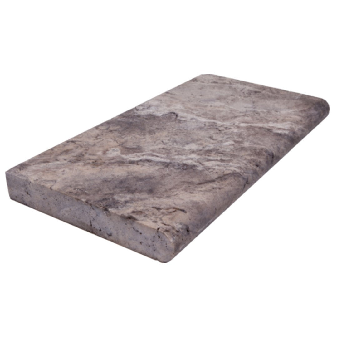 Keystone Nordic Silver 12" x 24" Travertine 5cm Bullnose Coping