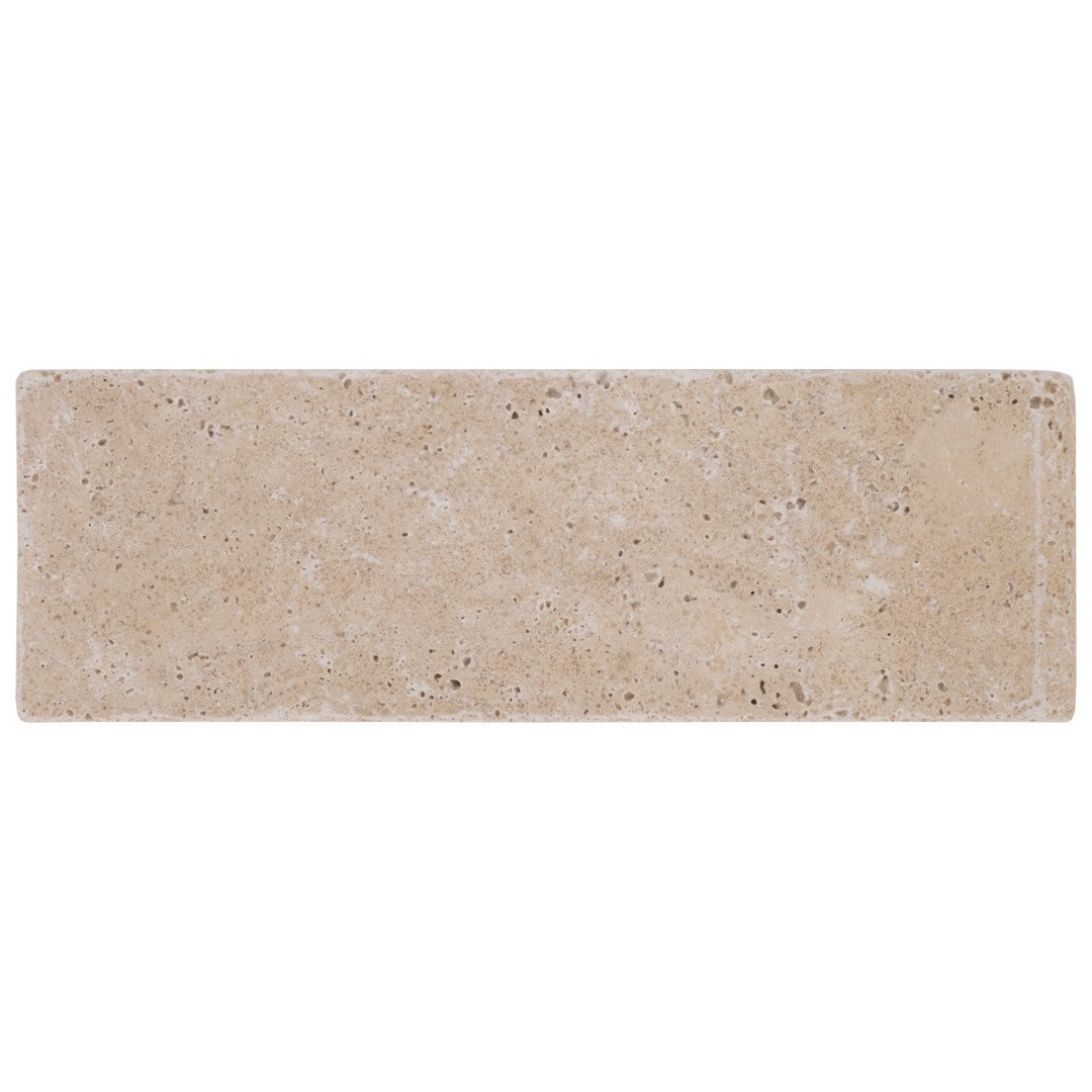 Keystone Extra Light 4" x 12" Tumbled Travertine Paver