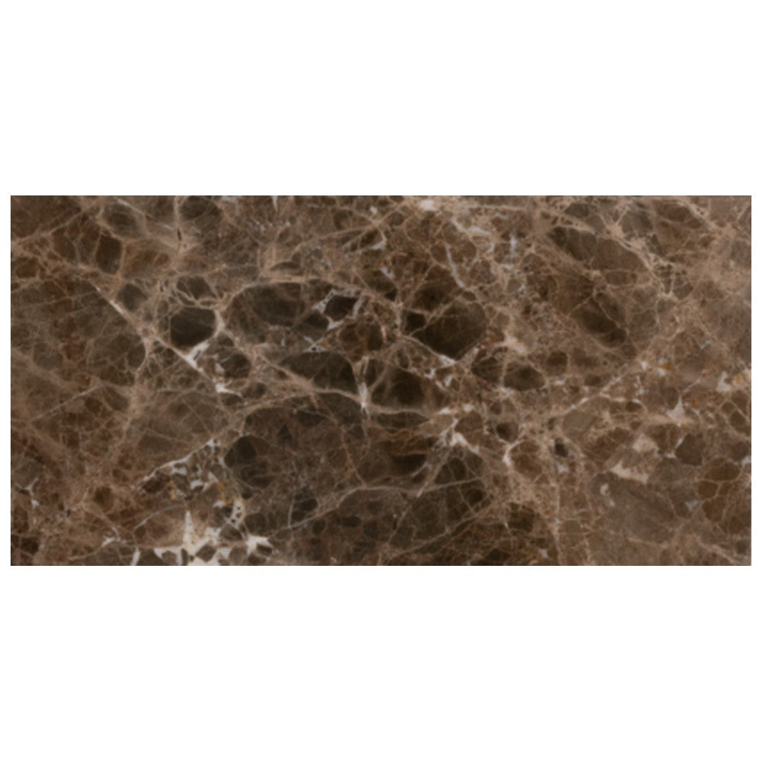 Keystone Dark Emperador 12" x 24" Polished Marble Tile