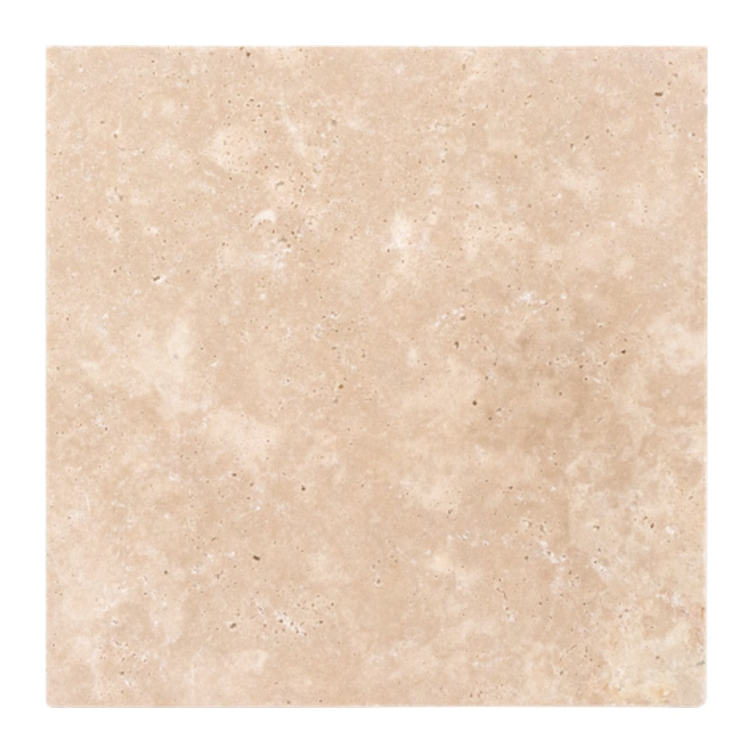 Keystone Extra Light 12" x 12" Tumbled Travertine Tile