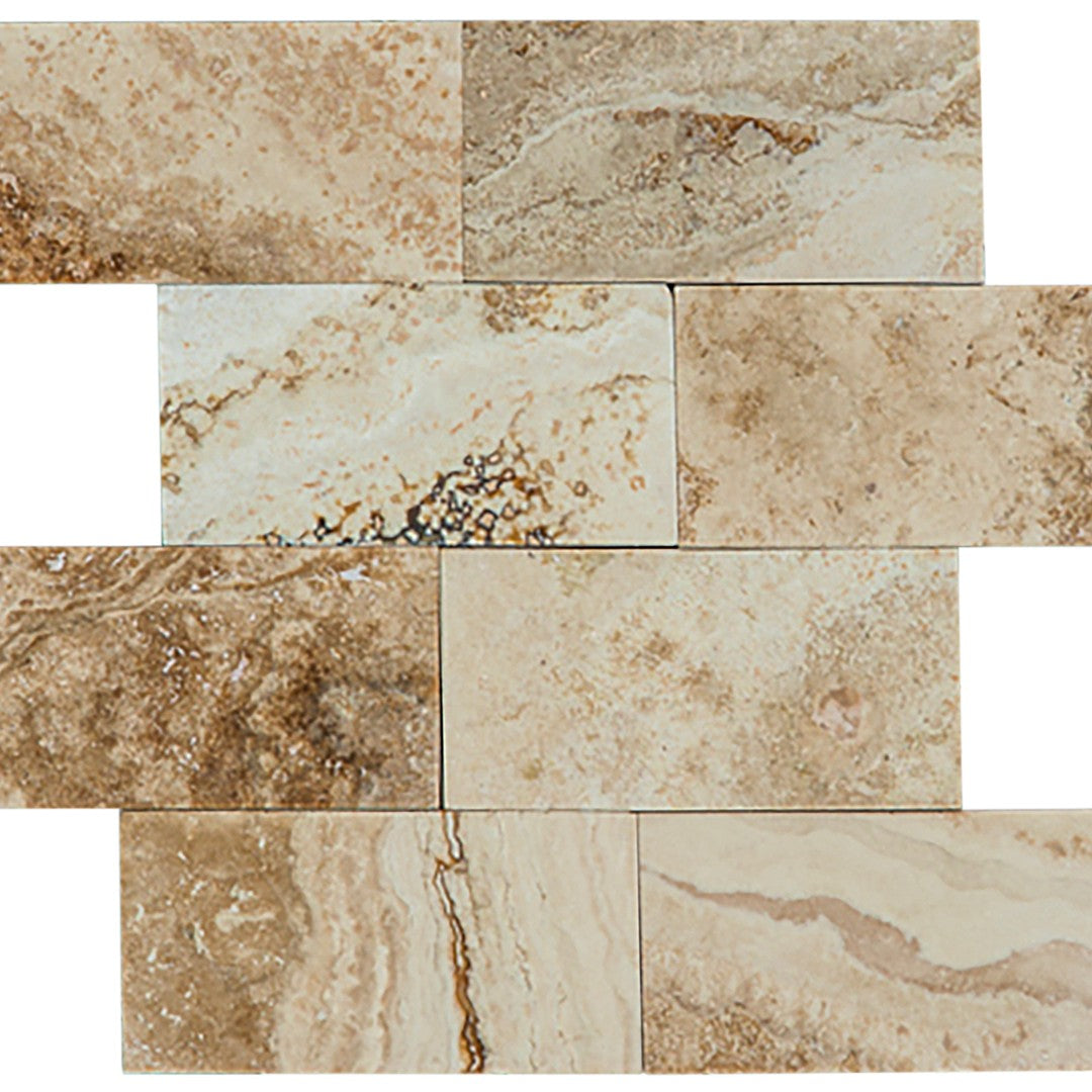 Keystone-Tiramisu-3"-x-6"-Honed-Travertine-Filled-Tile-Tiramisu