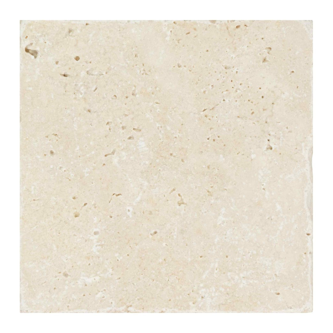 Keystone Extra Light 6" x 6" Tumbled Travertine Tile