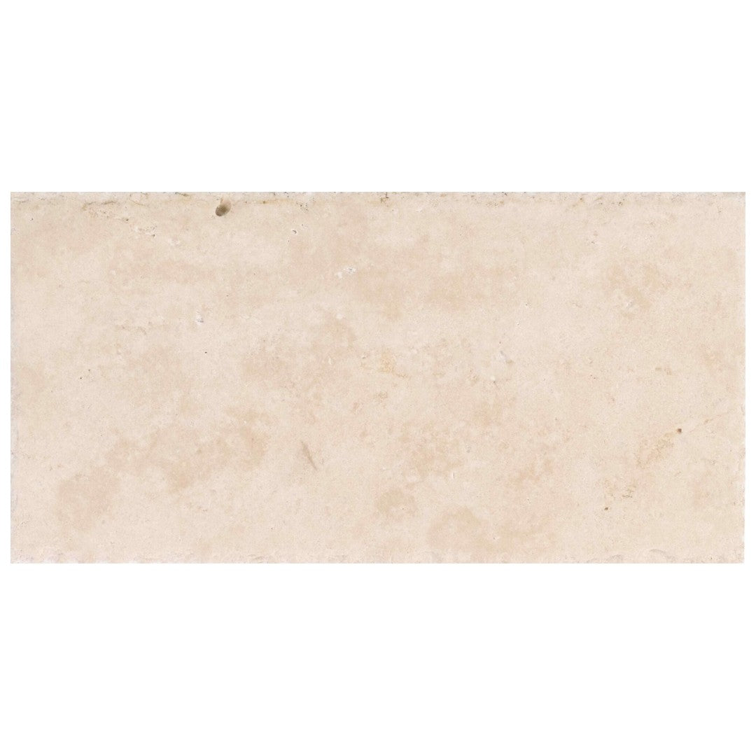 Keystone Extra Light 8" x 16" Chiseled Brushed Travertine Tile