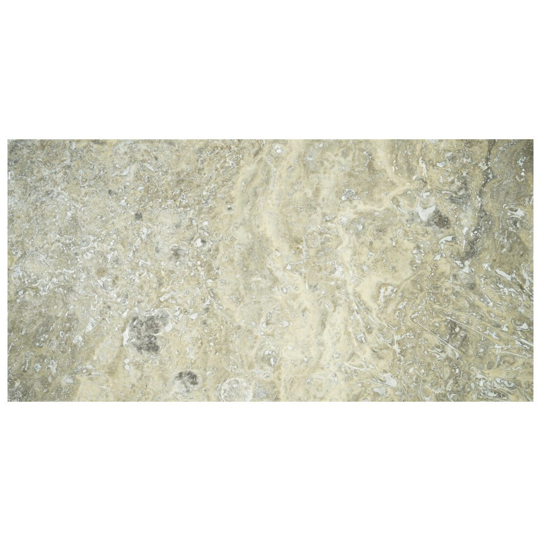 Keystone Nordic Silver 12" x 24" Honed Travertine Filled Tile