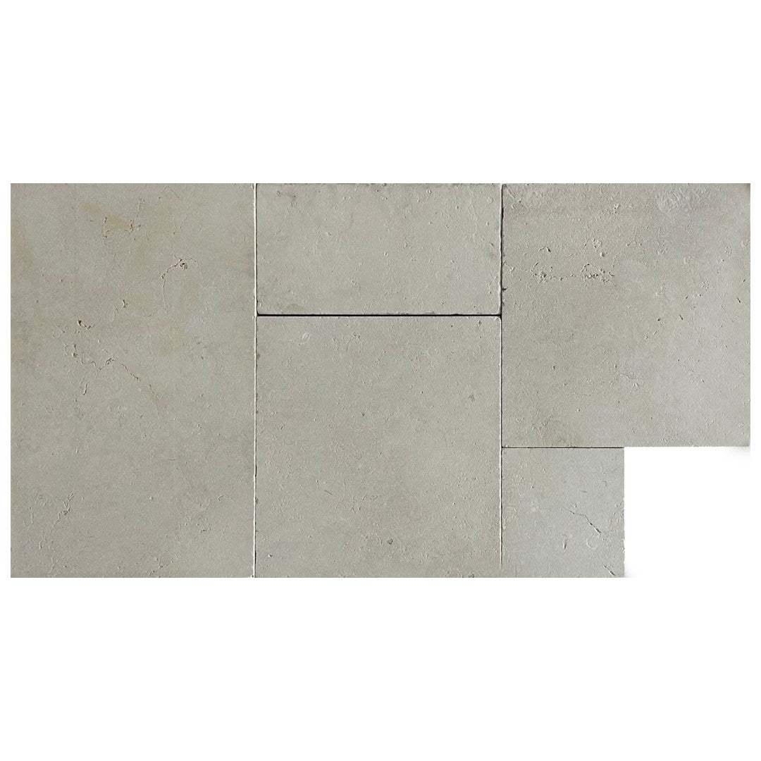 Keystone Ivory Extra Tumbled Marble Versailles Pattern Paver